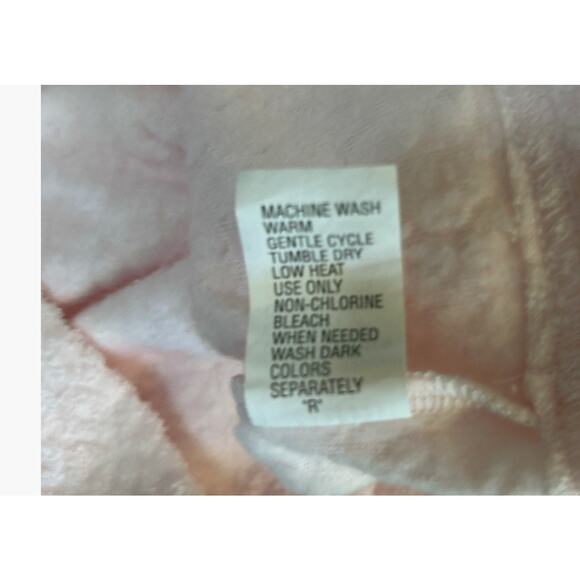 Vtg Miss Elaine Pink Embroidered Quilted Bed Jacket Pockets Robe Cottage Granny - Picture 10 of 11